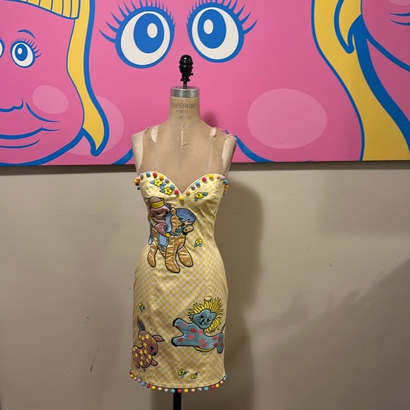 Moschino Couture Yellow Strapless Ladies Who Lunch Dress - Picture 1 of 15